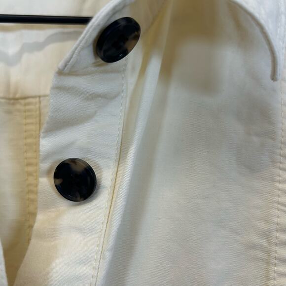 Arket Shirt Dress Linen Cotton Butter Yellow Sz M Utility Minimalist Scandi - Picture 5 of 9